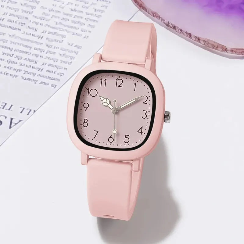 Women's Quartz Wrist Watch with Silicone Strap - Casual Elegant Gift