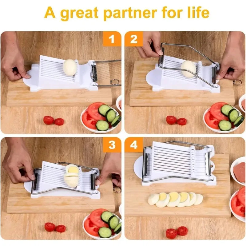 Stainless Steel Food Slicer for Meat Cheese Eggs Kitchen Tool BPA-Free