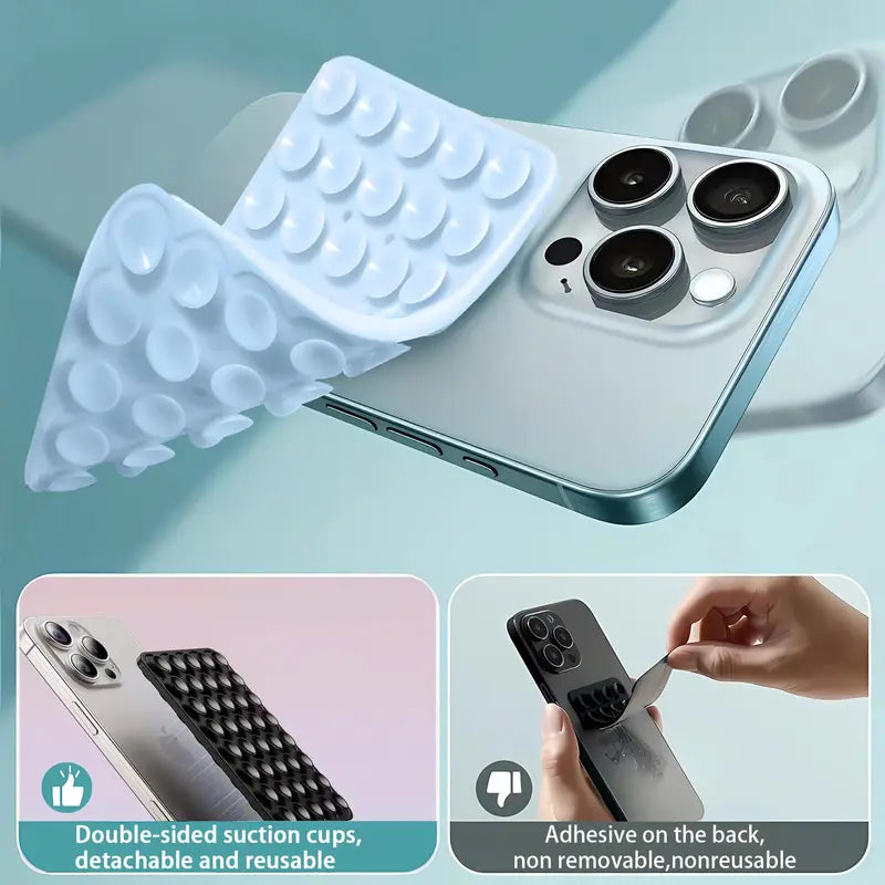 Universal Silicone Suction Phone Holder Wall Mount with Anti-Slip Grip