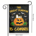 Double-Sided Pumpkin Ghost Garden Flag - Outdoor Yard Banner, Easy Hang, No Pole