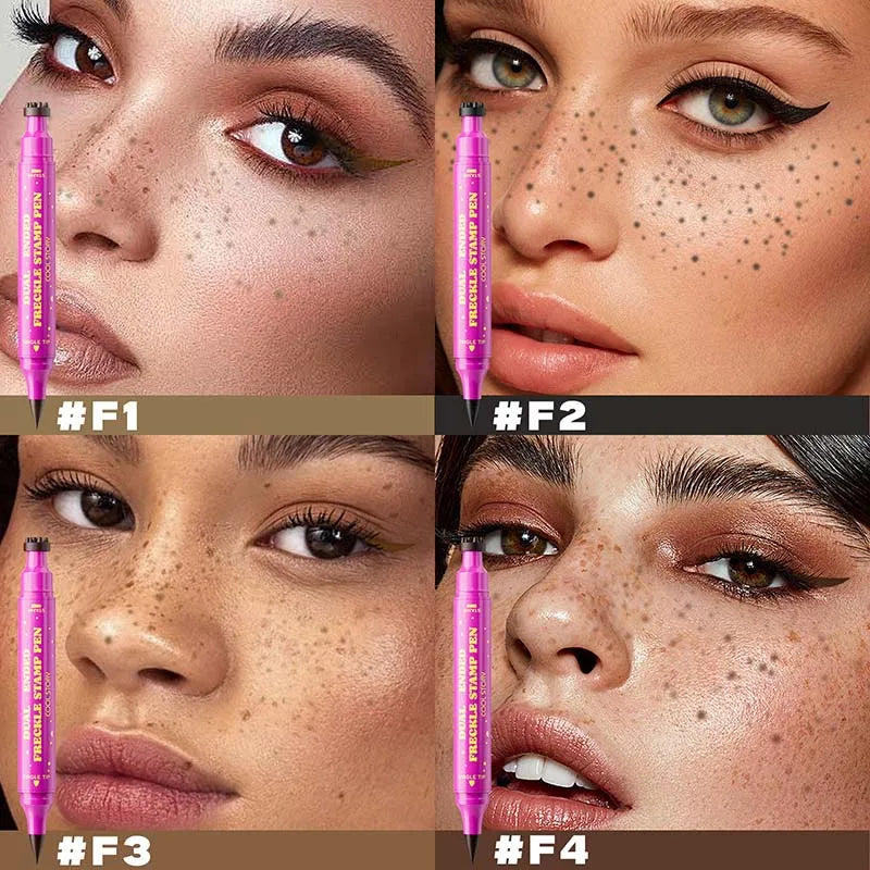 Double-End Freckles Stamp Pen Makeup Tool Waterproof Face Concealer Contour