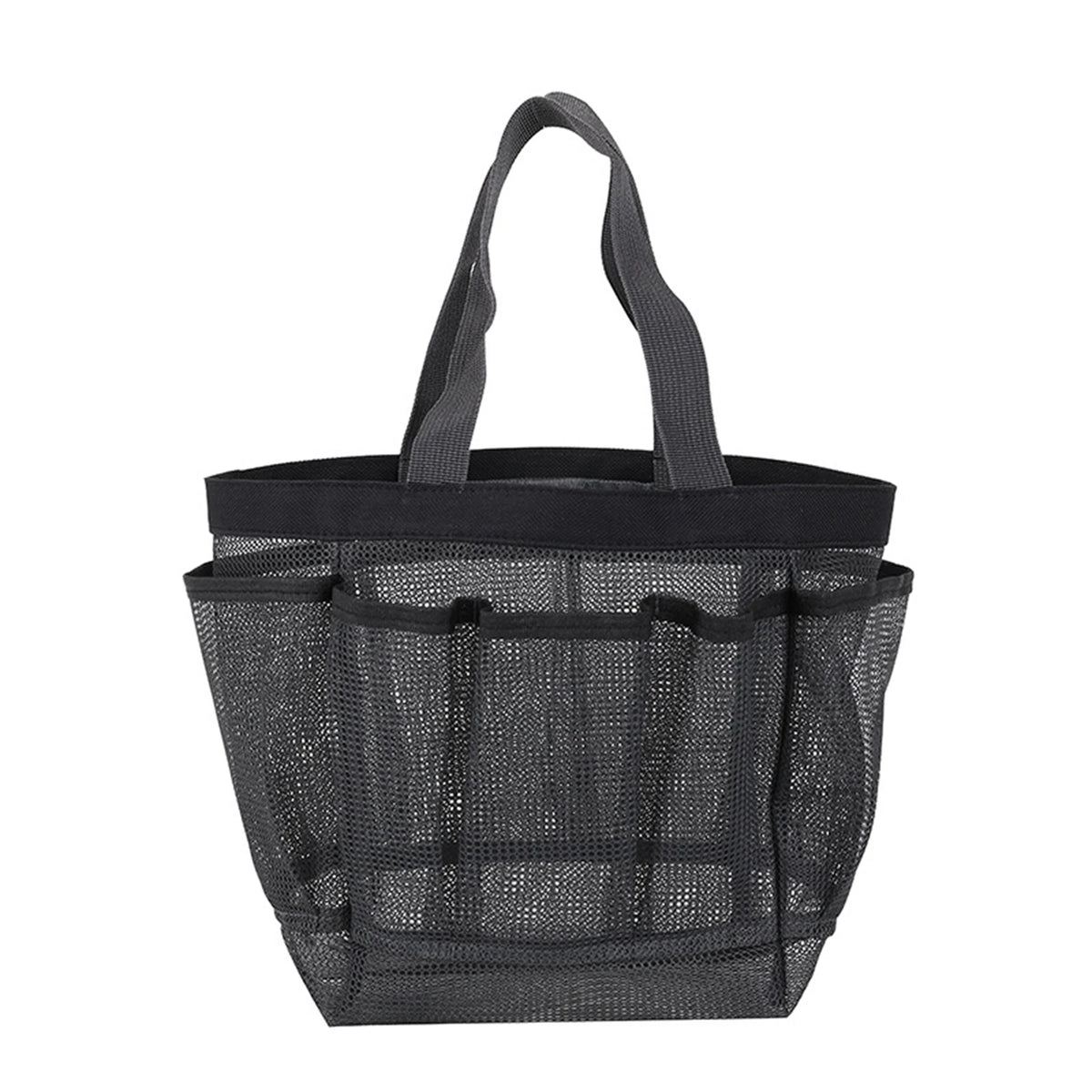 Large Capacity Waterproof Mesh Shower & Beach Bag with 8 Pockets - Travel Organizer
