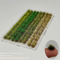 120pcs Multicolor Self-Adhesive Miniature Grass Tufts for Model Dioramas and Layouts