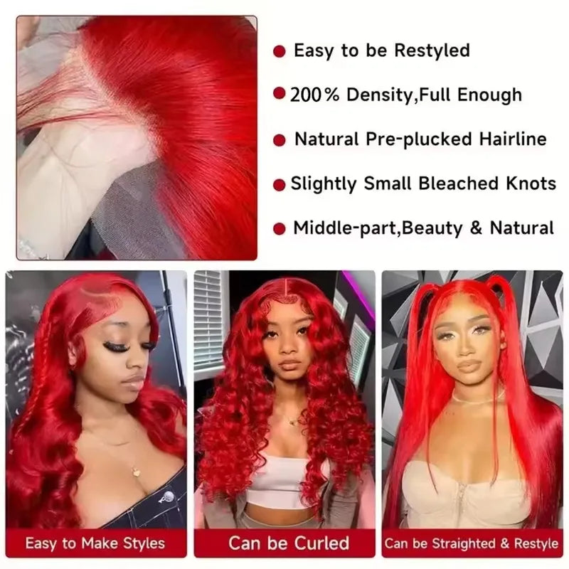 Colored Body Wave Lace Front Wig for Women - 13x6 HD Human Hair Frontal