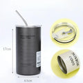 600ml Stainless Steel Insulated Travel Mug with Straw - Double-Layer Reusable Tumbler