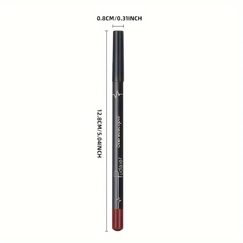 Long Lasting Matte Lip Liner Pencil Waterproof Smudge-Proof Lip Makeup