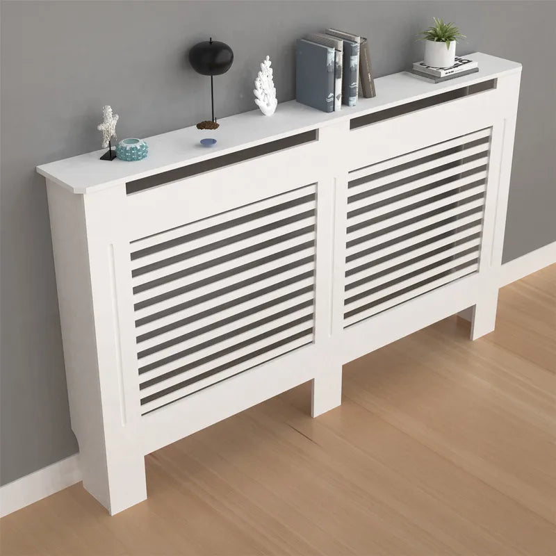 Large Radiator Cover 36 Inch Tall MDF Screen with Grill Shelf for Home & Office