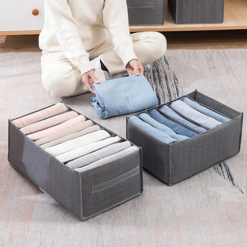 Clothing & Shoe Storage Organizer Box for Wardrobe Drawers, Jeans, Socks, T-Shirts
