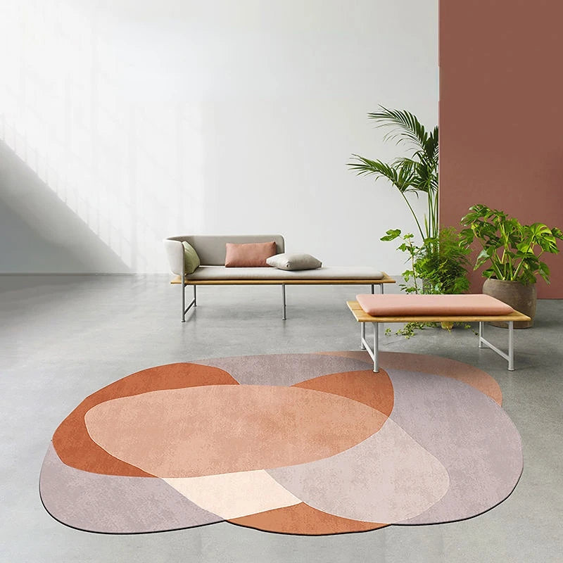 Geometric Living Room Rug Non-Slip Household Carpet Creative Floor Mat