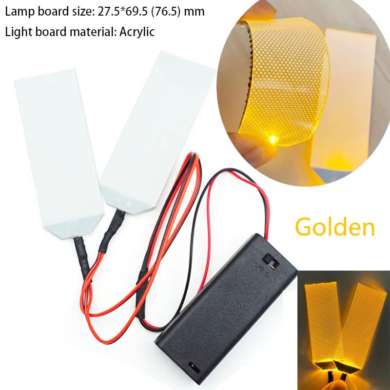 Flexible 27.5x69.5mm LED Light Eyes Kit for Halloween Mask Cosplay - Multiple Colors