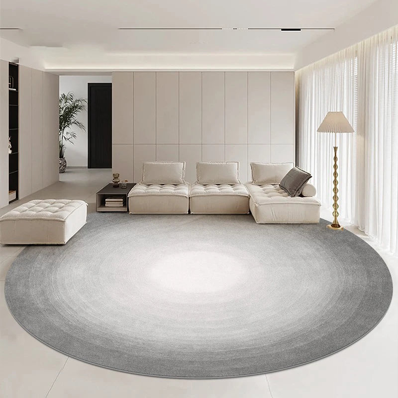 Living Room Carpet Non-slip Foldable Washable Round Floor Mat Large Size Home Decor