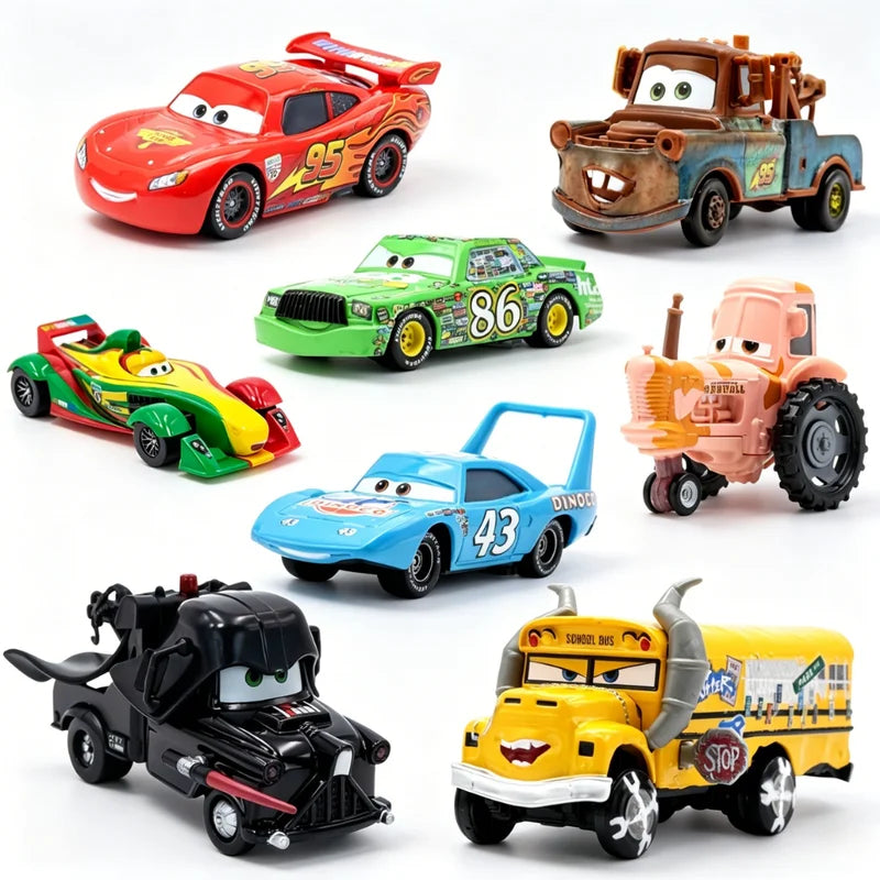 Metal Model Racing Car Toy - Disney Pixar Cars Lightning McQueen Fillmore 1:55 Scale