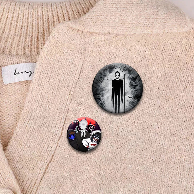 Hobby Game Slender The Arrival Pin Badge - Collectible Bag Accessory 58mm