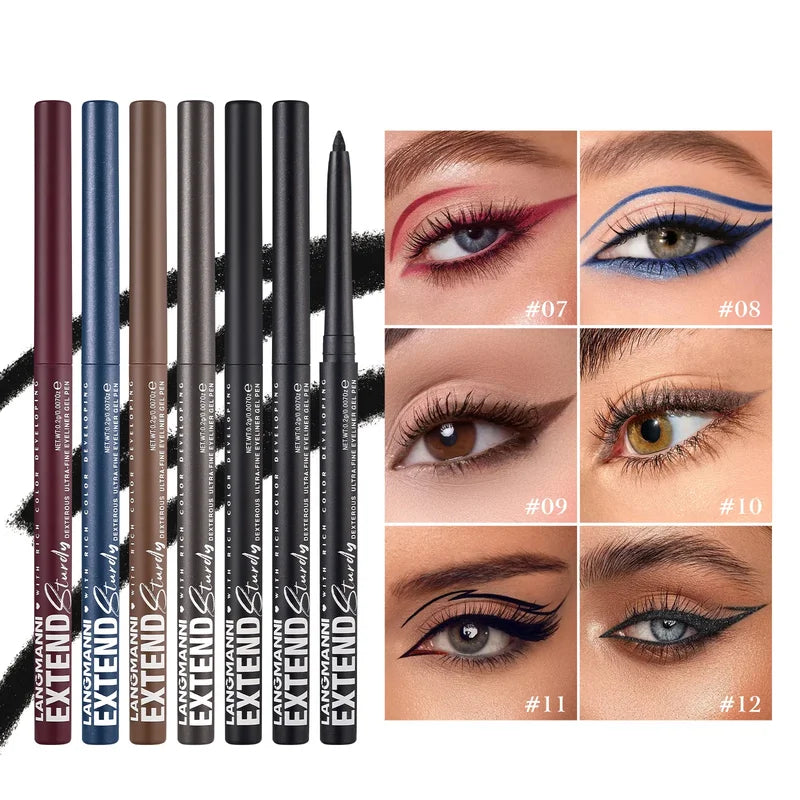 Waterproof 2-in-1 Eye Liner & Shadow Pencil Set - Lasting, Rotating, Matte Finish