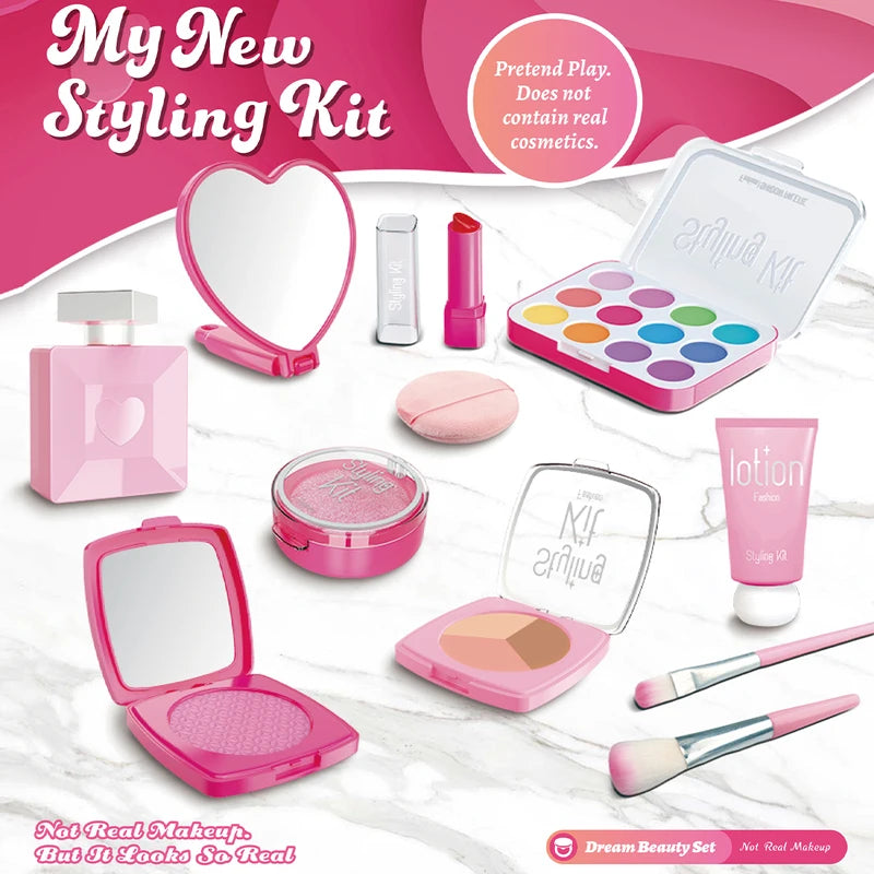 Fake Makeup Set for Girls Play Cosmetics Pretend Makeup Toys - Multiple Colors
