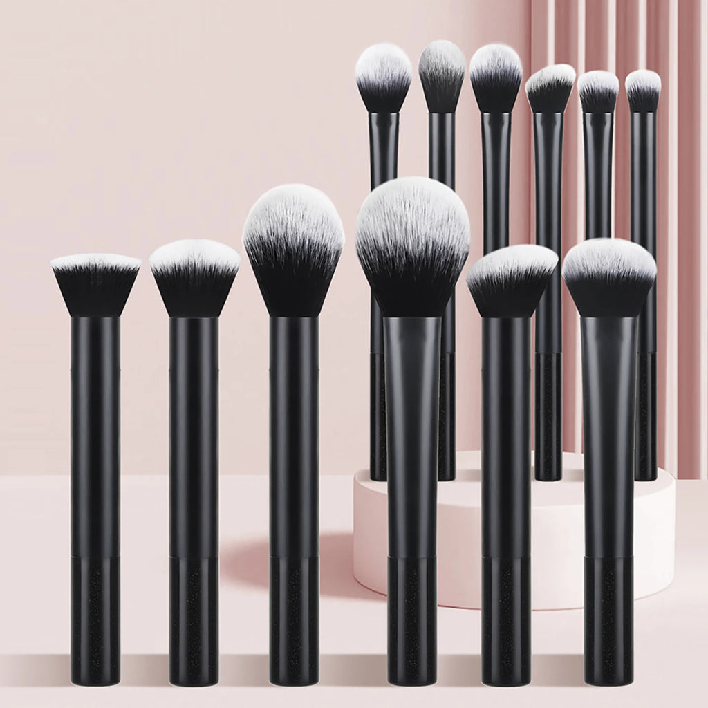 12-Piece Makeup Brush Set - Professional Cosmetic Brushes for Flawless Makeup
