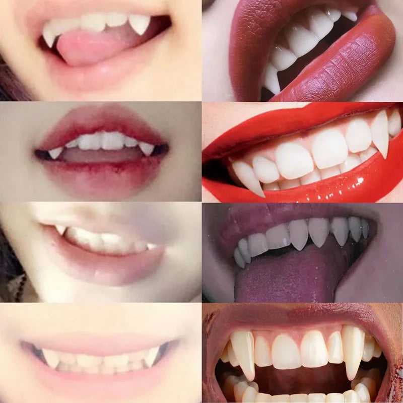 Halloween Vampire Teeth Fangs Prop Set - DIY Costume Cosplay Party Decorations