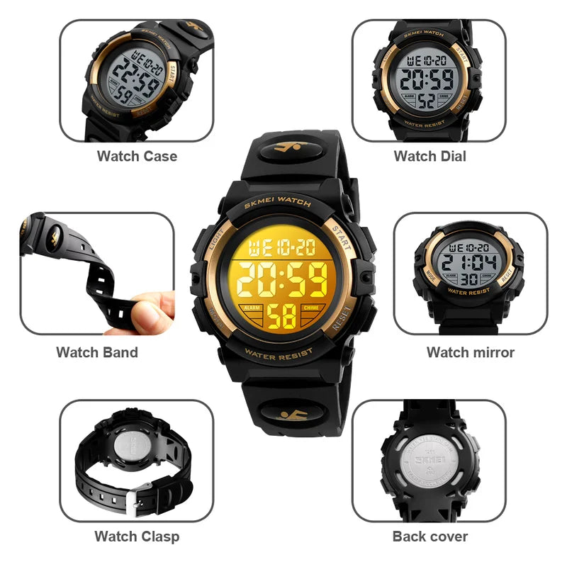 Kids Digital Sport Watch Waterproof LED Children’s Wristwatch - Multiple Colors