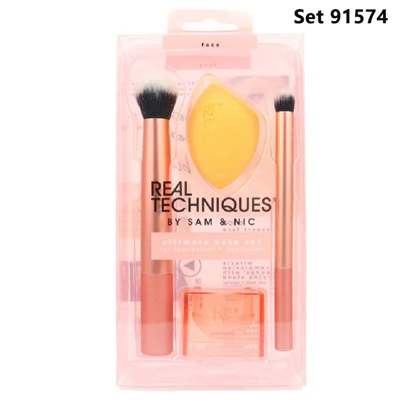 Professional Makeup Brush Set with Soft Fluffy Bristles - Multiple Colors