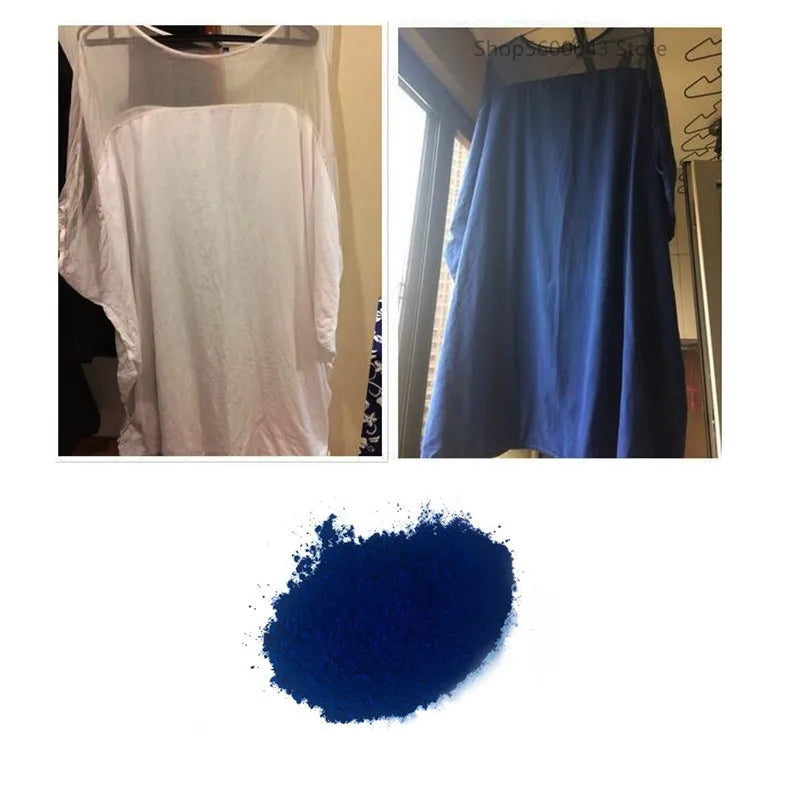 Fabric Dye Powder for Clothing and Textile Dyeing - Dark Blue, 36 Colors