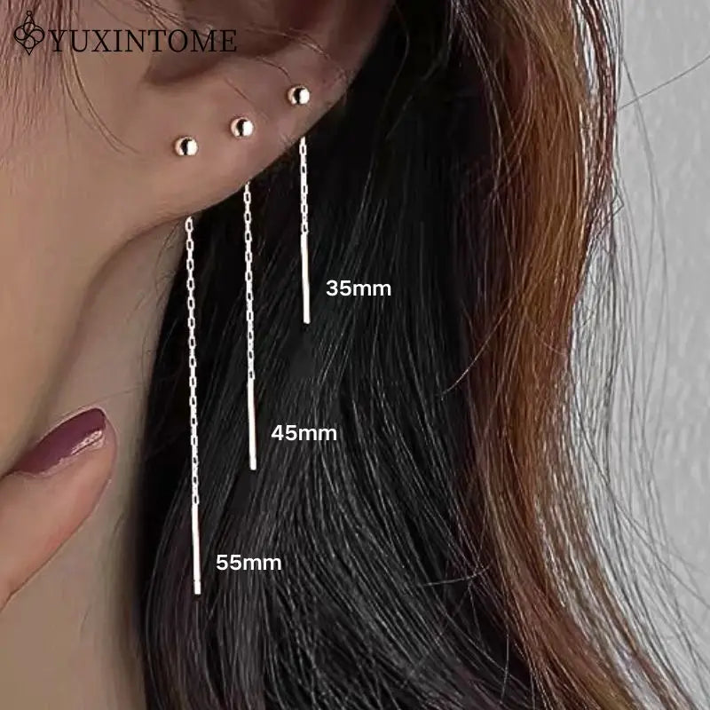 Sterling Silver Ear Wire Stud Earrings Small Round Bead Jewelry for Pierced Ears
