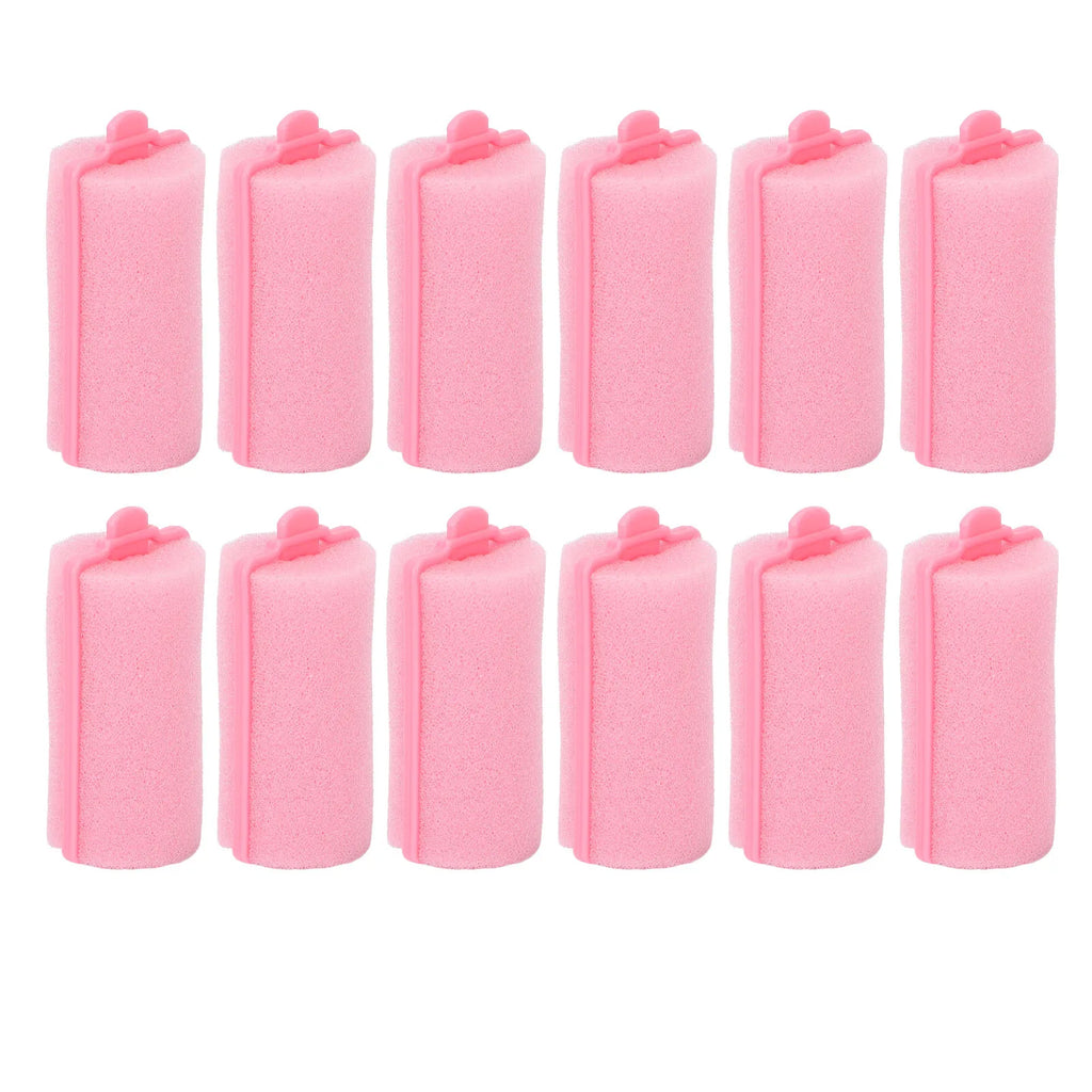 12pcs Foam Sponge Hair Curlers Set - Heatless Styling Rollers for Women