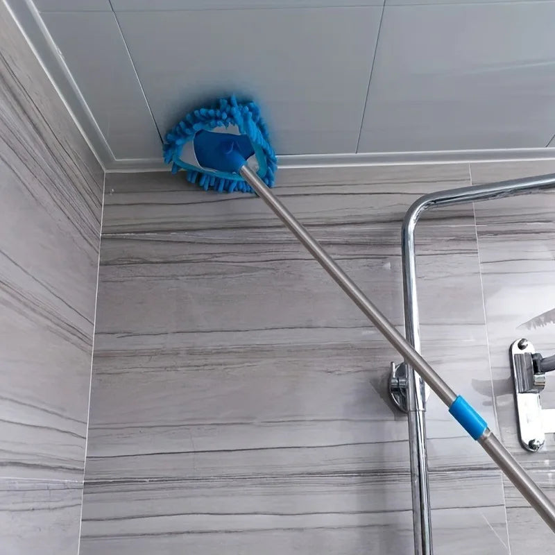 Triangle Retractable Wall Mop for Ceiling & Floor Cleaning Dust Removal Small Home Tool
