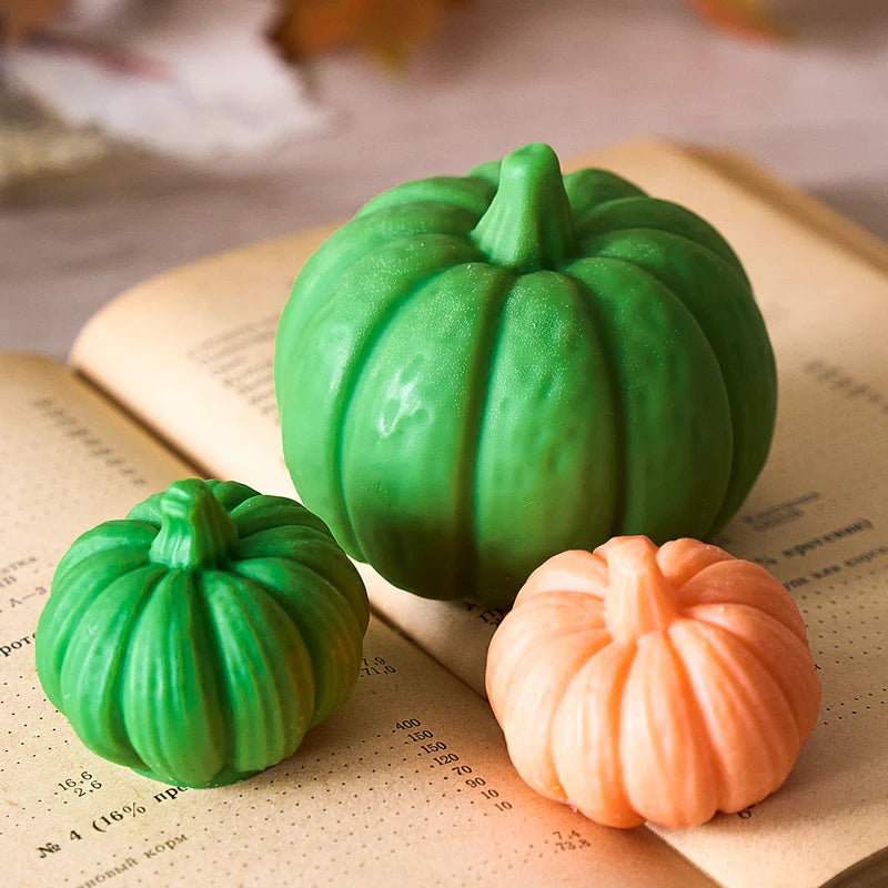 Pumpkin Silicone Candle Mold for Halloween DIY 3D Scented Candle Making