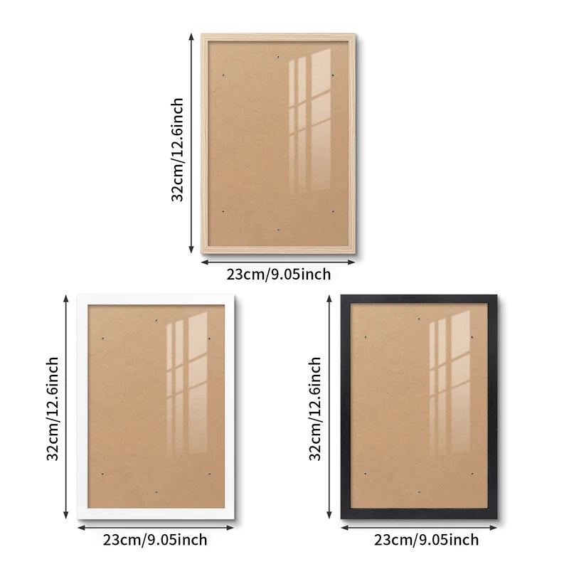 Wall Photo Frame 21x30cm & 30x40cm Black & White Display Frames for Posters Certificates Canvas