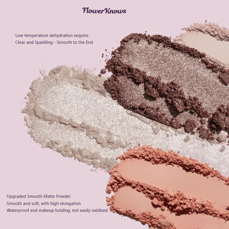 Multicolor Glitter Eye Shadow Palette with Natural Shimmer Finishes