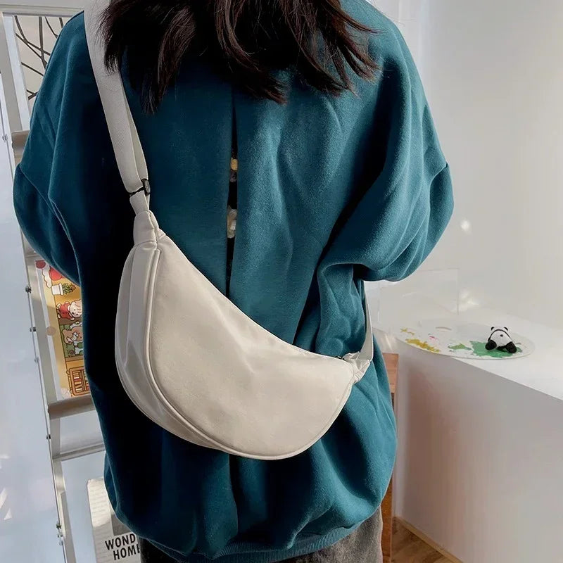 Large Capacity Solid Color Chest Bag for Women Travel Crossbody Fanny Pack