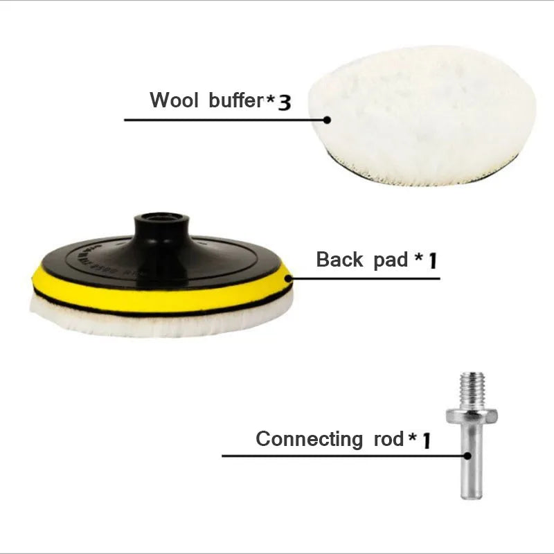 3-Inch Wool Polishing Pad for Car Paint Care and Scratch Repair Kit