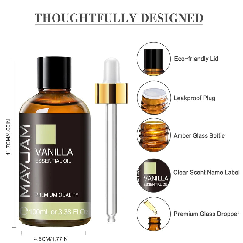 Pure Essential Oil Set - 100ML Aromatherapy Blends for Diffusers & Relaxation