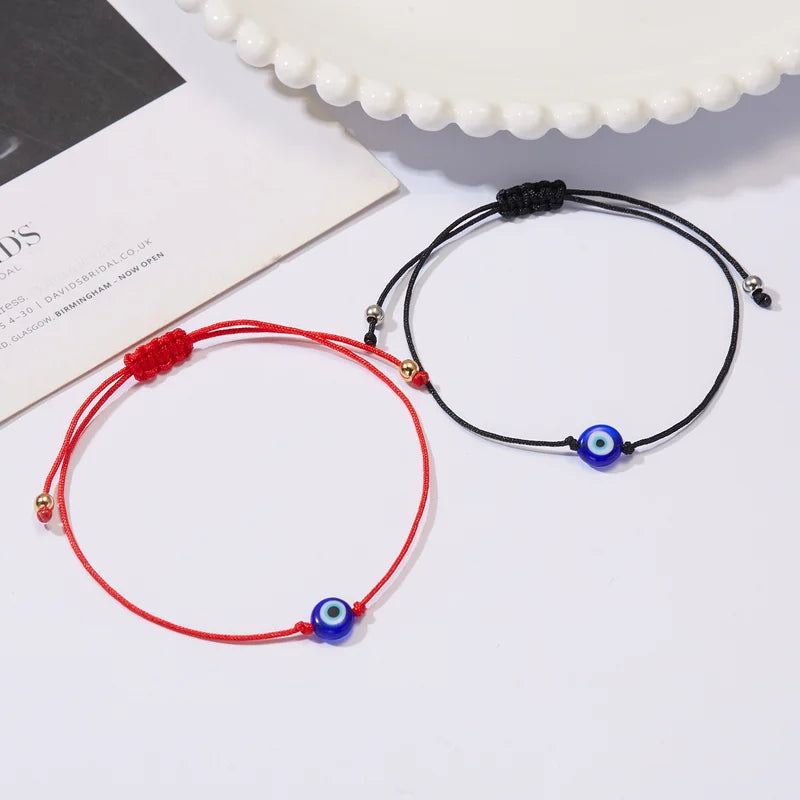 Trendy Handmade Turkish Evil Eye Bracelet for Women Men Teens - Good Luck Gift