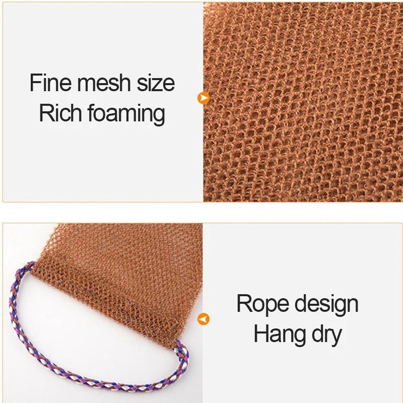African Net Bath Sponge Shower Puff for Back Exfoliating Loofah