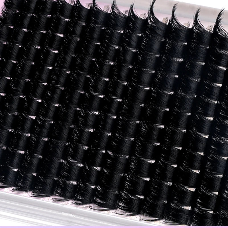 14 Rows Individual Mink Eyelash Clusters for Natural Volume & Extension Makeup