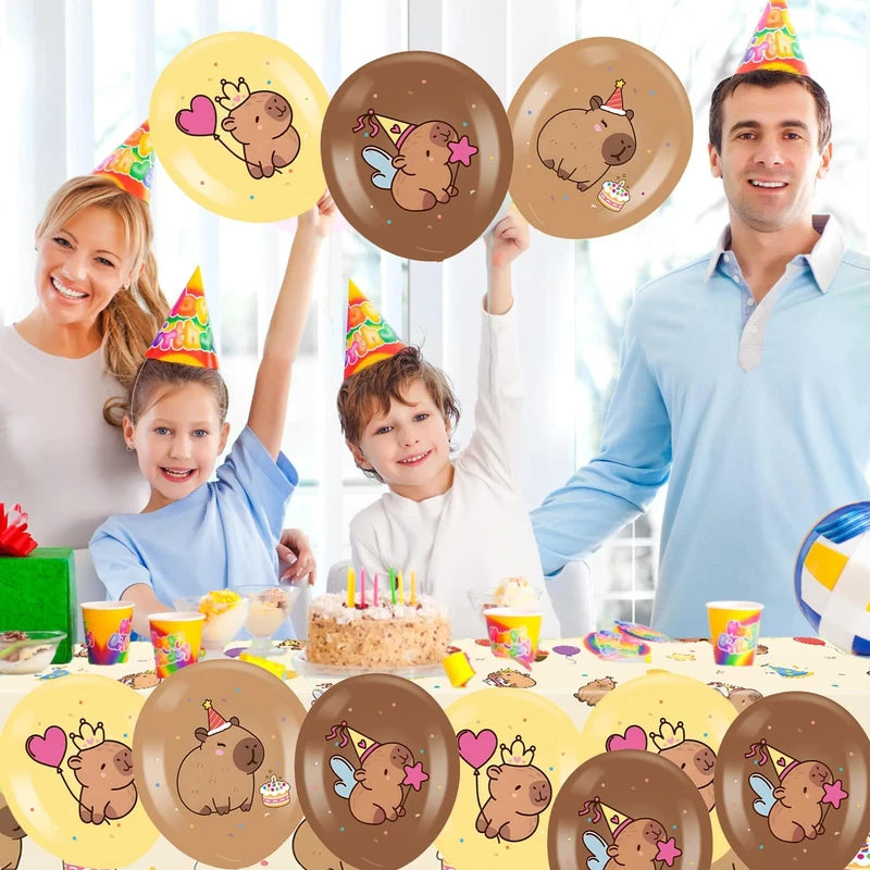 12-Inch Cute Capybara Latex Balloons for Birthday Baby Shower Party Decorations