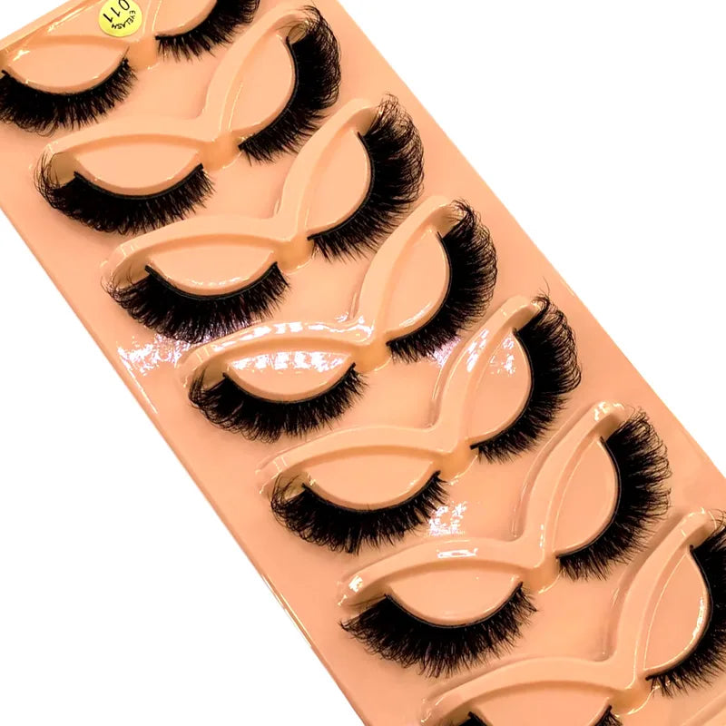 7-Pair 3D Cat Eye False Eyelashes Dramatic Mink Look Wholesale Makeup Accessories