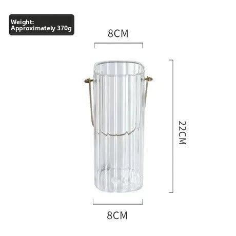 Transparent Glass Flower Vase for Water Cultivation - European Style Desktop Decor
