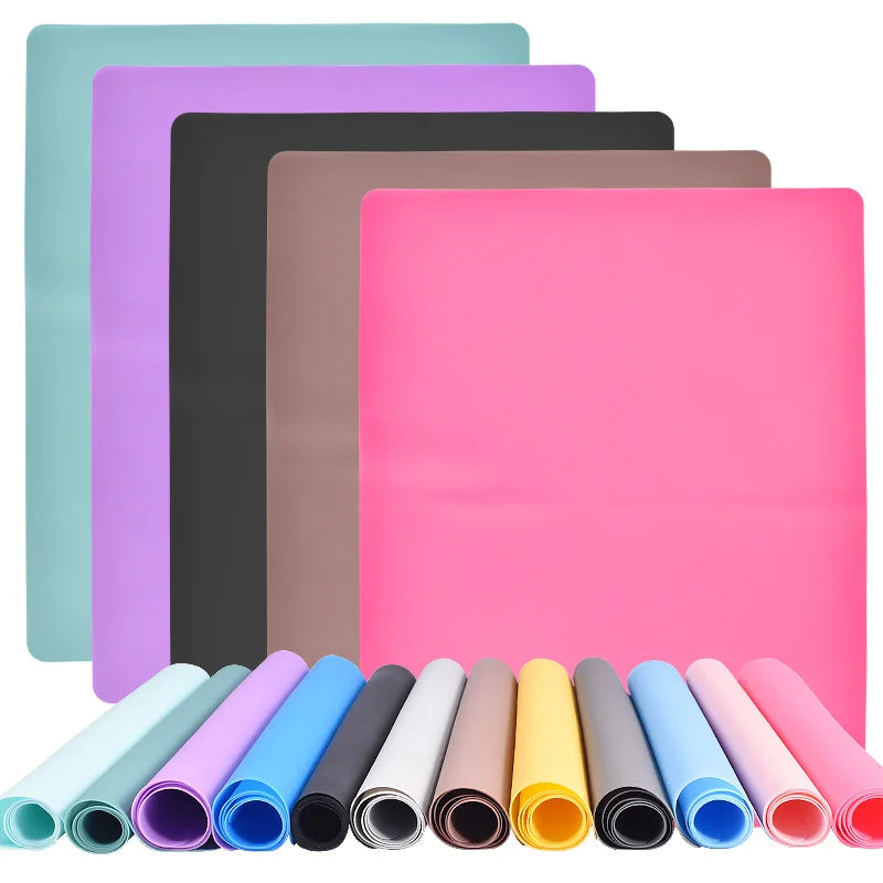 Silicone Waterproof Heat Insulation Placemat for DIY Epoxy Crafts - Multiple Colors