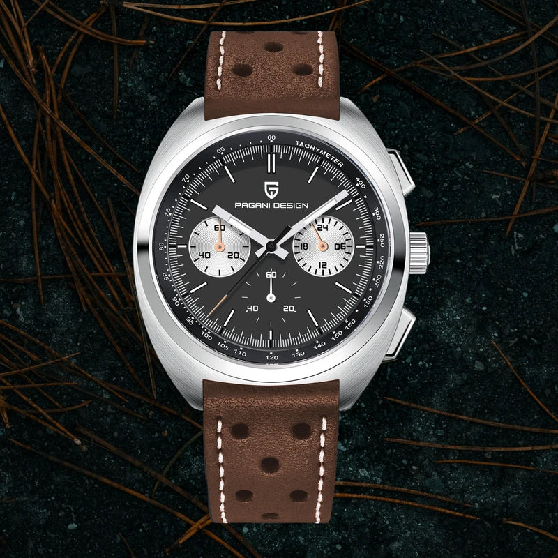 Men's Chronograph Watch with Luminous Hands and Waterproof Design - Multiple Colors