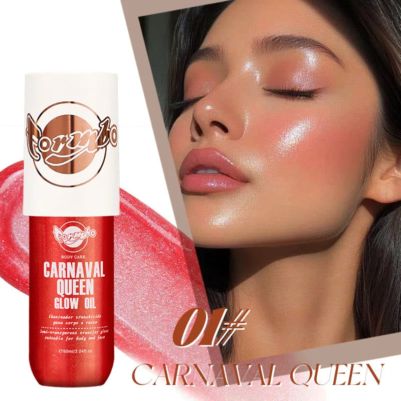 Long-Lasting Highlight Spray for Face and Body - Glossy Makeup Shine Set