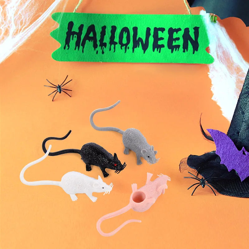 Halloween Mini Animal Figures Set - Fake Animal Models for Party & Pranks