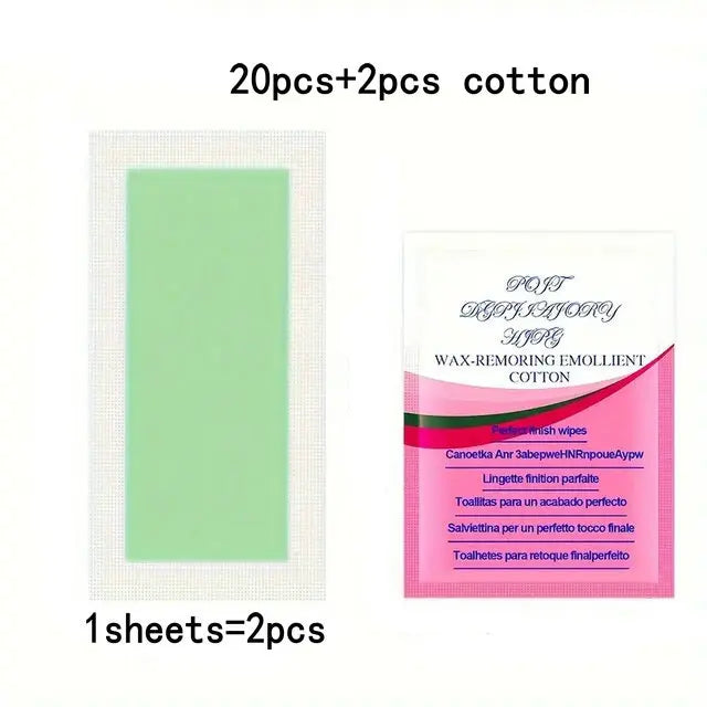Depilatory Wax Strips for Hair Removal - Cold Wax Paper for Face Body Legs