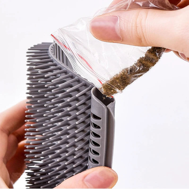 Cat Corner Scrubber Massager Brush for Grooming & Scratching – Pet Supplies