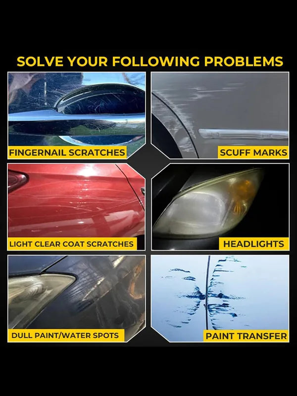 Car Scratch Remover Wax Kit - Deep Scratch Repair & Surface Polish - 120ml with Sponge & Cloth