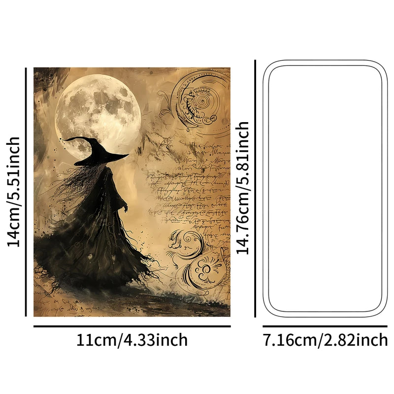 30pcs Halloween Witch Lantern Decorative Craft Paper for Scrapbooking Party Gift