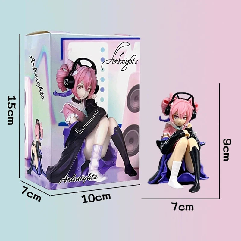 Anime PVC Figure Noodle Stopper Desk Decoration Doll Collection - Black & White