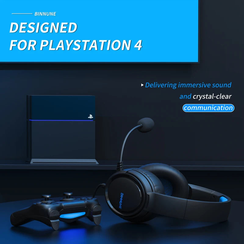 Wired Gaming Headset for PS4, PS5, Xbox, Switch with Microphone and 50mm Drivers