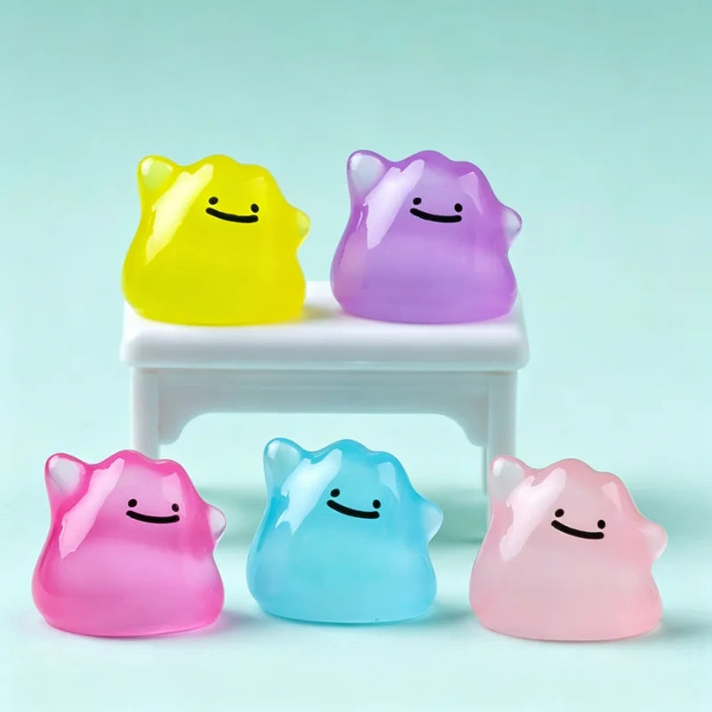6pcs Luminous Monster Beads DIY Car & Home Decor Accessories Cute Figurines